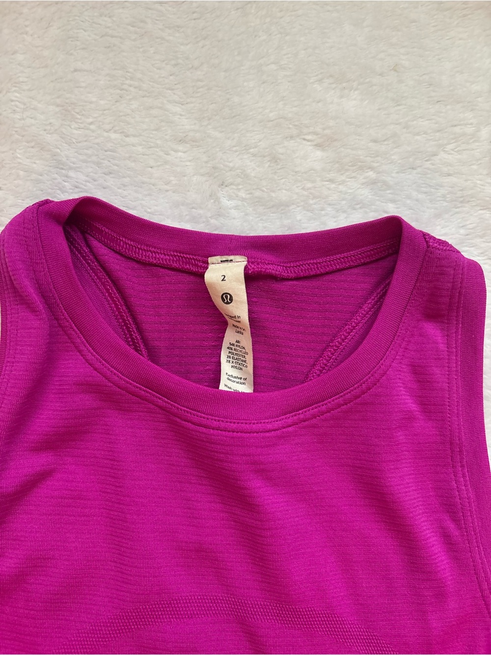 lululemon athletica Ribbed Tank Top - Fuchsia - Picture 3 of 3